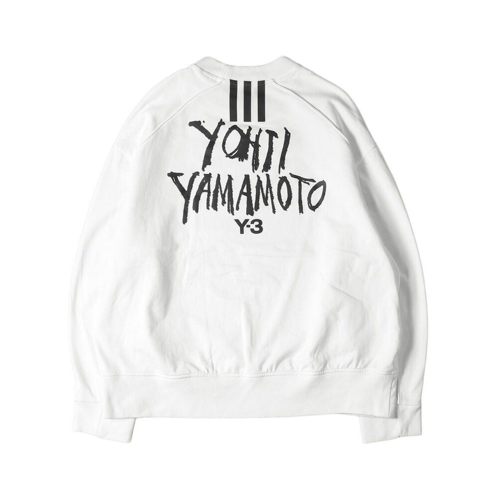 Adidas Y-3: Signature Graphic Crew Sweatshirt (White XS) DY7158